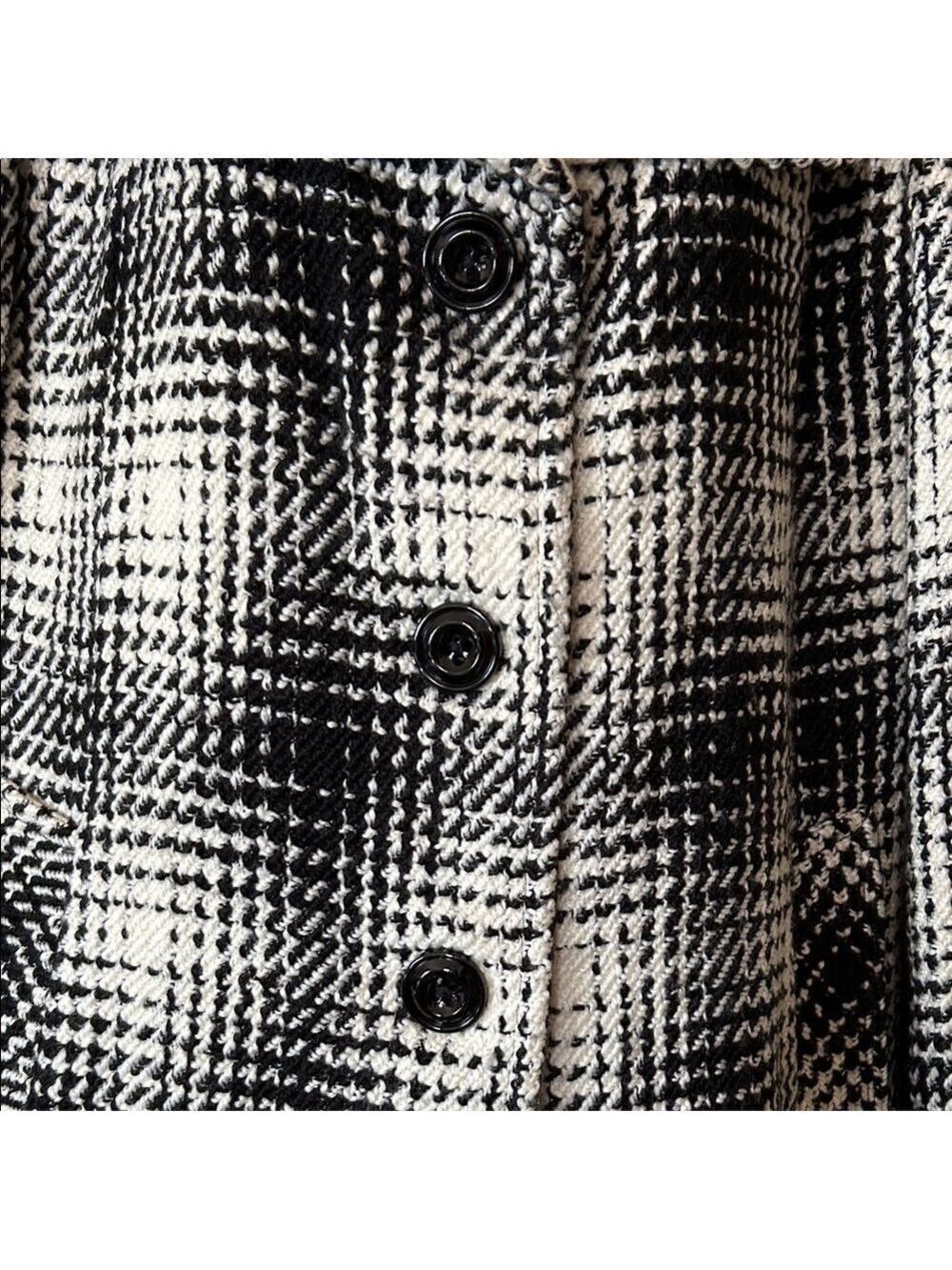 Gallery Black and White Houndstooth Jacket with Red Lining size S - Picture 3 of 11